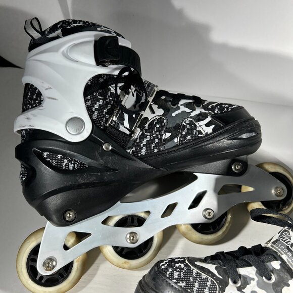 Kuxuan Adjustable Inline Skates Youth Boys Girls Size 3 to 6 with Light Up Wheel - Picture 6 of 13